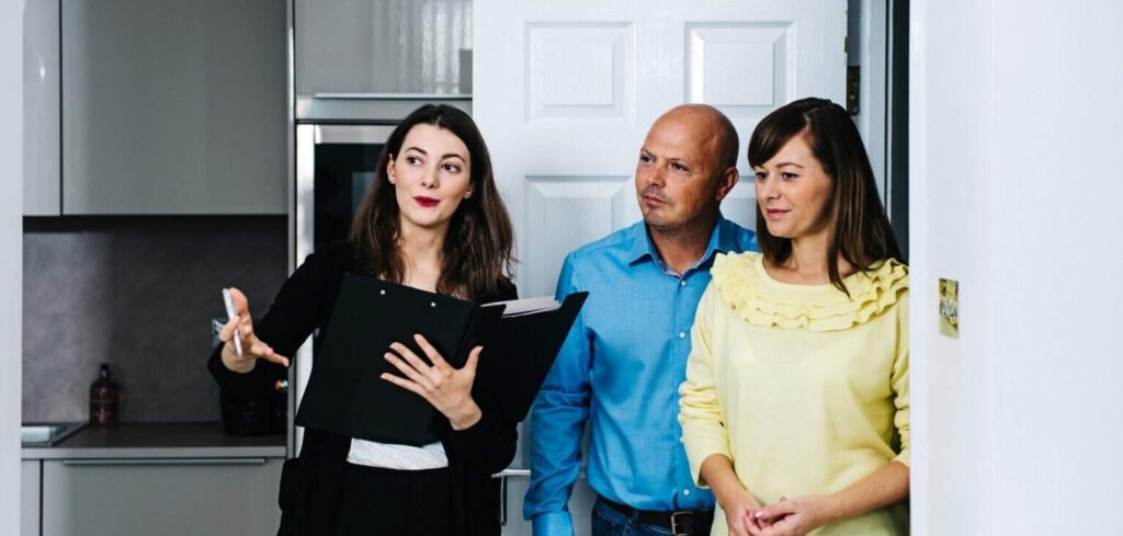 Belvoir Group estate agent at a property showing